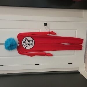 Dr. Seuss Thing 11 costume and blue wig size XL Youth